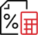 A cartoon icon of a file with a calculator